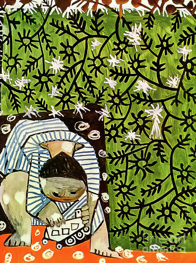 Child Playing in Camomilles